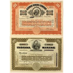 Michigan & Minnesota Mining Certificates