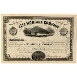 Alta Montana Company Stock Certificate