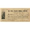 Image 1 : Big Hole Placer Mining Co. Stock Certificate