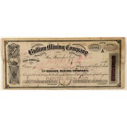 Bullion Mining Co. Stock Certificate