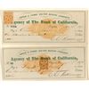 Image 1 : Two Gould & Curry Mining Co. Checks w/ Unique Revenues