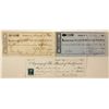 Image 1 : Two Territorial Ore Receipts & One Early Check for Gould & Curry Mining Co,