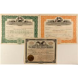 Trio of Lead Stock Certificates