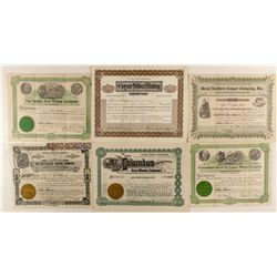 Six South Dakota Mining Stock Certificates