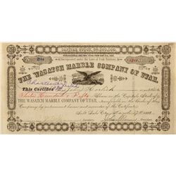 Wasatch Mable Company of Utah stock