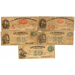 J.D. Hamlin's Banking House notes