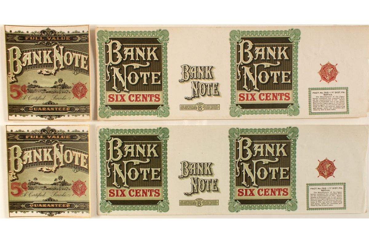 Bank Note Cigar Labels