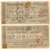 Image 1 : Two Wells Fargo & Co. First of Exchanges, One w/CA 4 cent Revenue Stamp