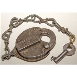 Wells Fargo lock key and chain