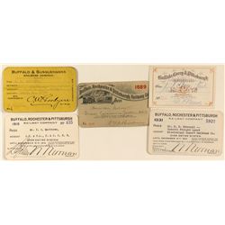 Buffalo Railroad Passes (5) from Three Lines