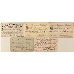 Cairo & Vincennes Railroad Passes (5)
