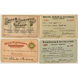 Georgia Railroad Passes from Four Companies