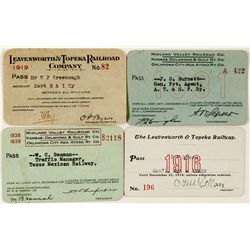 Kansas and Oklahoma Railroad Passes (4)