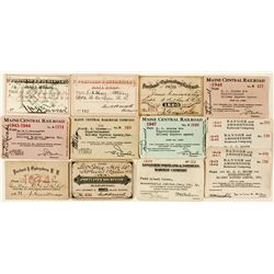 Maine Railroad Passes from Five Lines