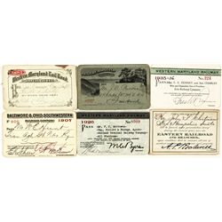 Maryland Railroad Passes from Three Companies