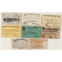 Mississippi & Alabama Railroad Passes (8)