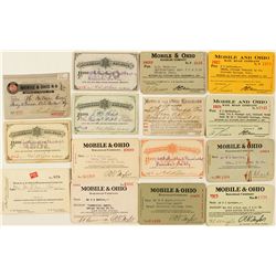 Mobile & Ohio Rail Road Passes (15)