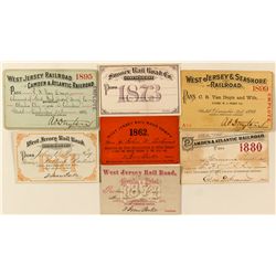 New Jersey Railroad Passes from Four Lines