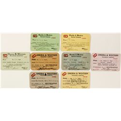 Oneida & Western Railroad Passes (9)