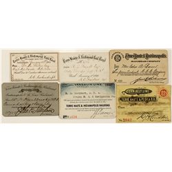 Terre Haute Railroad Passes from Three Lines