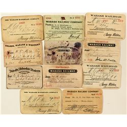 Wabash Railroad Passes from Three Companies
