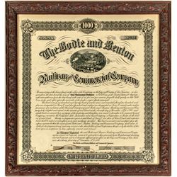 Bodie & Benton Railway Bond