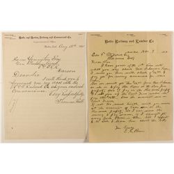 Two Rare Bodie Railroad Letters