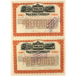 Oakland Traction Company Railroad Stock
