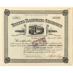 United Railways Co. Stock Certificate