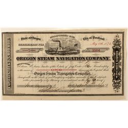 Oregon Steam Navigation Co. Stock Certificate