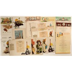 Illustrated Passenger Lists and Menus