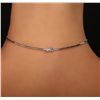 Image 5 : 18KT White Gold 2.03ctw Emerald and Diamond Necklace