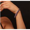 Image 5 : 14KT White Gold 22.56ctw Tanzanite and Diamond Bracelet