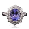 Image 3 : 14KT White Gold 3.49ct Tanzanite and Diamond Ring