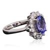 Image 2 : 14KT White Gold 2.33ct Tanzanite and Diamond Ring