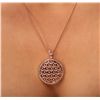 Image 2 : 14KT Rose Gold 2.14ctw Diamond Pendant With Chain