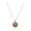 Image 3 : 14KT Rose Gold 2.14ctw Diamond Pendant With Chain