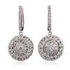 Image 3 : 14KT White Gold 2.48ctw Diamond Earrings