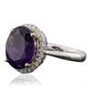 Image 4 : 14KT Two-Tone Gold 4.36ct Amethyst and Diamond Ring