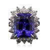 Image 3 : 14KT White Gold 16.04ct Tanzanite and Diamond Ring