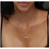 Image 2 : 14KT White Gold 1.02ctw Diamond Pendant With Chain