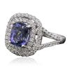 Image 4 : 14KT White Gold 2.30ct Tanzanite and Diamond Ring