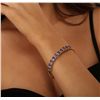 Image 5 : 14KT Yellow Gold 8.30ctw Tanzanite and Diamond Bracelet