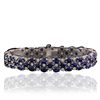 Image 3 : 14KT White Gold 20.79ctw Sapphire and Diamond Bracelet