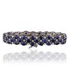 Image 4 : 14KT White Gold 20.79ctw Sapphire and Diamond Bracelet