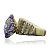 Image 4 : 14KT Yellow Gold 2.00ct Tanzanite and Diamond Ring