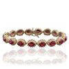 Image 3 : 14KT Yellow Gold 13.60ctw Ruby and Diamond Bracelet