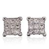 Image 1 : 14KT White Gold 1.73ctw Diamond Earrings