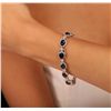 Image 5 : 14KT White Gold 18.36ctw Sapphire and Diamond Bracelet