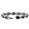 Image 6 : 14KT White Gold 18.36ctw Sapphire and Diamond Bracelet